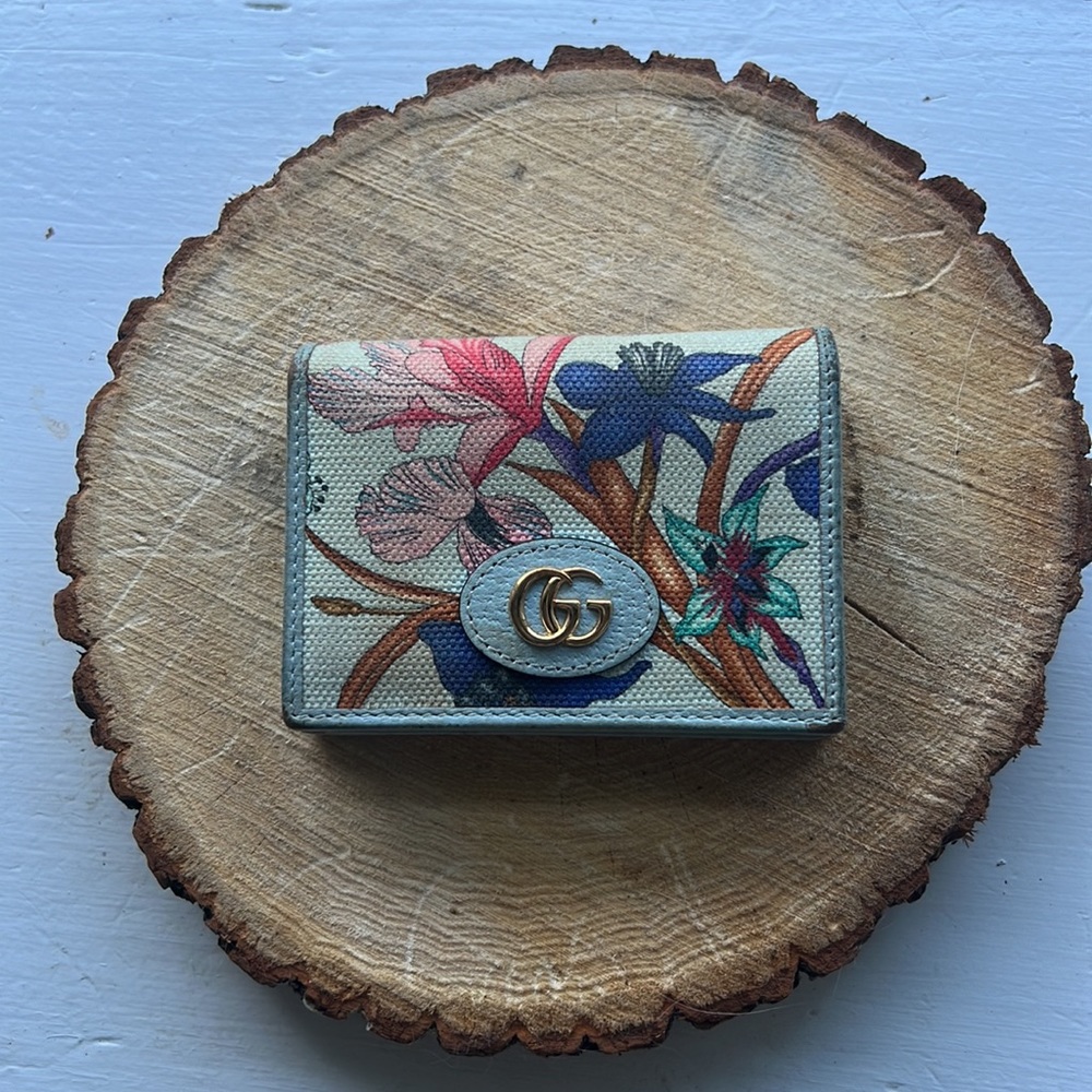 Vintage Gucci GG Marmont Flora Bifold Wallet